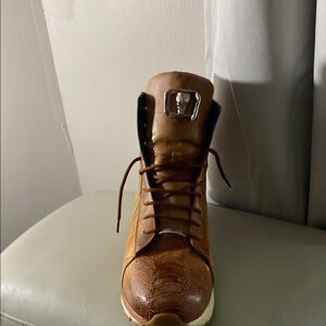 Mens Exotic Skin Hightop Sneaker Shoes Belvedere